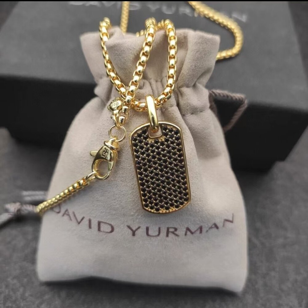 Minimalist Gold Dog Tag Pendant Necklace